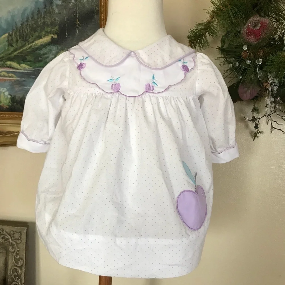 Rare VTG 1960’s Baby Plum Peter Pan Collar Dress